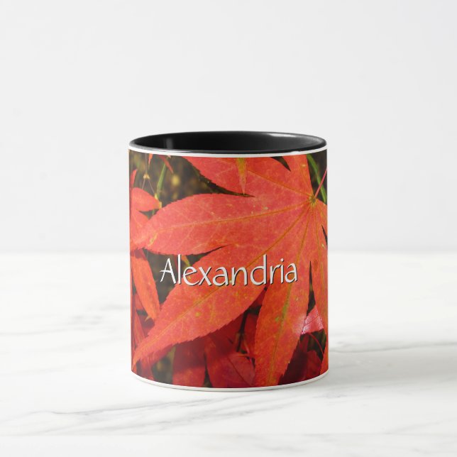 Crimson Maple Leaves - Personalized Mug (Center)