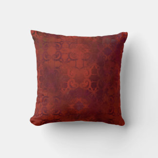 Crimson Marrakech – Deep Red Ornamental Pattern Cushion