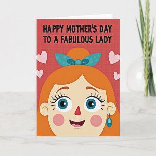 Crimson Mom Portrait Card
