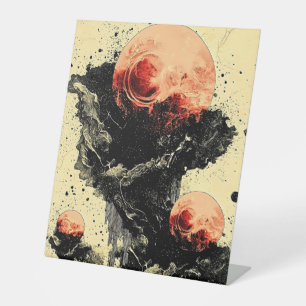 Crimson Moons Ascend Pedestal Sign