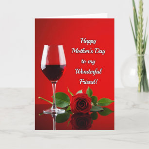 Crimson Mothers Day Blossom Card