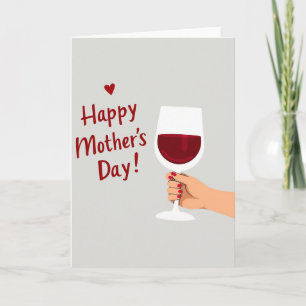 Crimson Mothers Day Heart Card