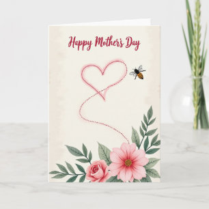 Crimson Mothers Day Scripted Card