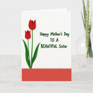 Crimson Mothers Day Stitch Card