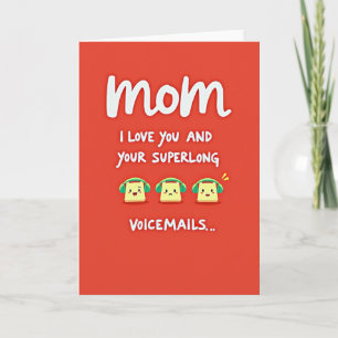 Crimson Mum Audio Message Card