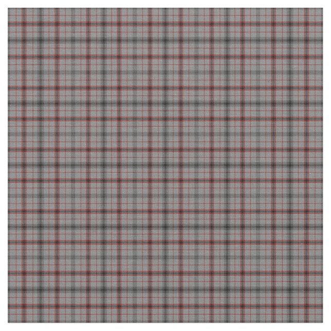 Crimson n Greys Plaid Fabric (Close Up)