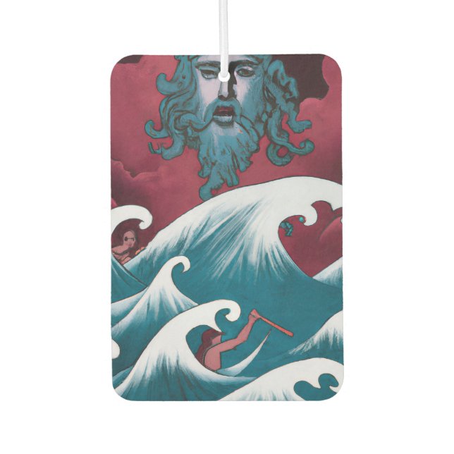 Crimson Neptune Oil Painting Car Air Freshener (Front)