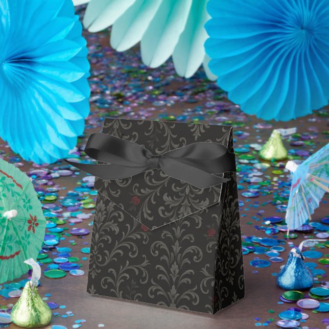 Crimson Nocturne Bloom Victorian  Favour Box (Party)
