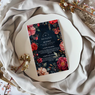 Crimson Noir Wedding Enclosure Card
