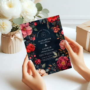 Crimson Noir Wedding Invitation