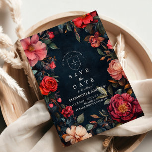 Crimson Noir Wedding  Save The Date