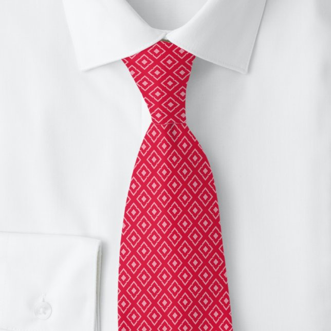 Crimson Notched Diamond Tie (Creator Uploaded)