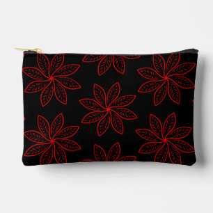 Crimson Pattern on Black Accessory Pouch