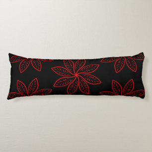 Crimson Pattern on Black  Body Cushion