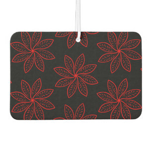 Crimson Pattern on Black  Car Air Freshener