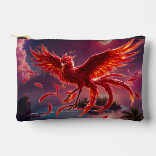 Crimson Phoenix of the Moonlit Tide.  Accessory Pouch (Front)