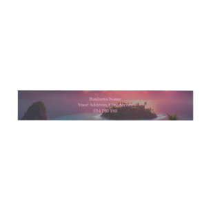 Crimson Phoenix of the Moonlit Tide. Invitation Belly Band