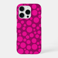 Crimson pink polka dot