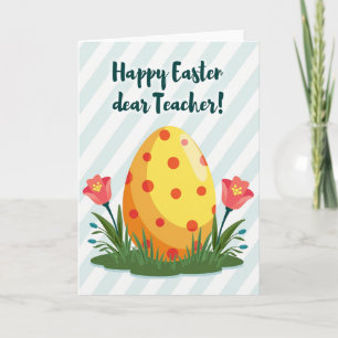 Crimson Polka Dot Ovate Card