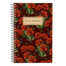 Crimson Poppies Dark Botanical