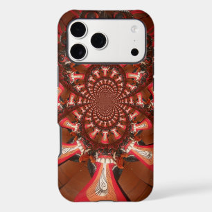 Crimson Pulse   Kaleidoscope Tongue Abstract Art  