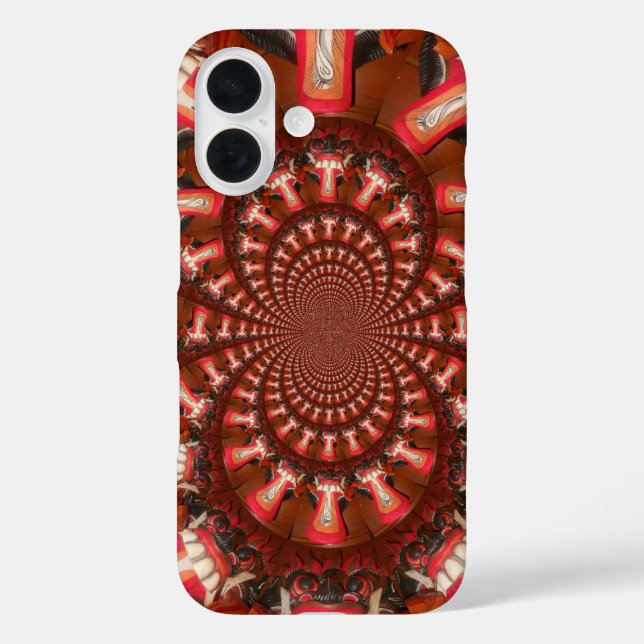 Crimson Pulse | Kaleidoscope Tongue Abstract Art   Case-Mate iPhone Case (Back)