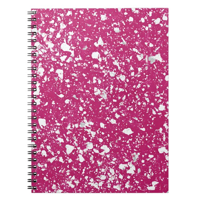 Crimson Quartz Marble Notebook (Front)