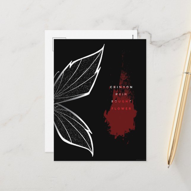 Crimson Rain Sought Flower (eng) Holiday Postcard (Front/Back In Situ)