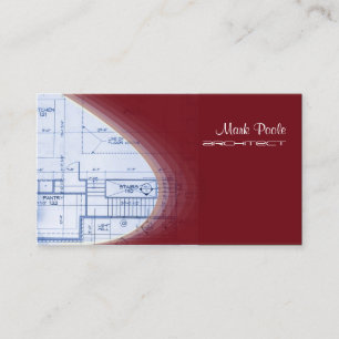 Crimson Red Architect business cards