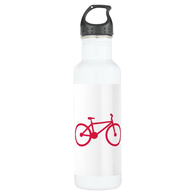 Crimson Red Bicycle 710 Ml Water Bottle (Front)