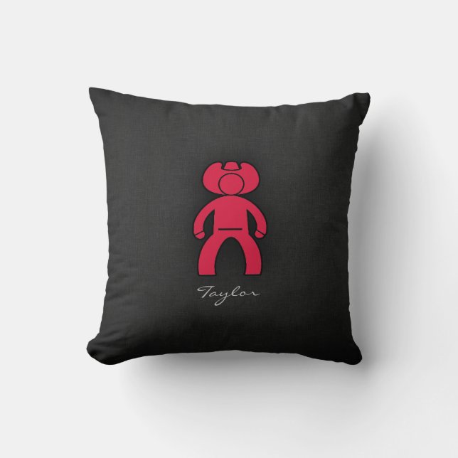 Crimson Red Cowboy Cushion (Front)