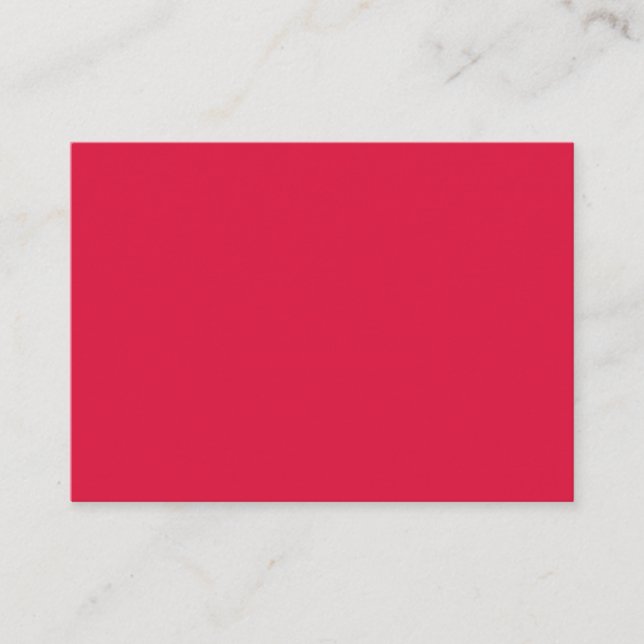 Crimson Red Custom Place Card (Front)