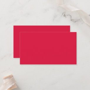 Crimson Red Flat Place Card Template