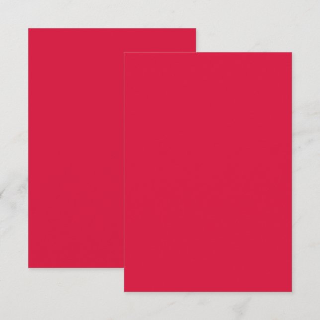 Crimson Red Flat Save the Date Card – Customisable (Front/Back)