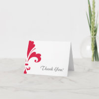 Crimson Red Fleur de lis