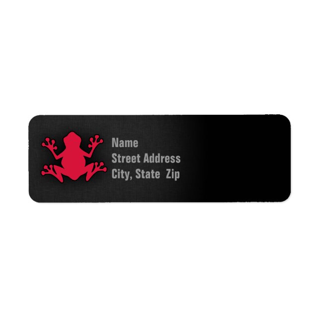 Crimson Red Frog Return Address Label (Front)