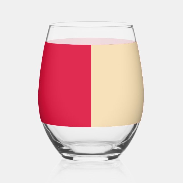 Crimson Red & Light Beige Glass – Customisable (Left)
