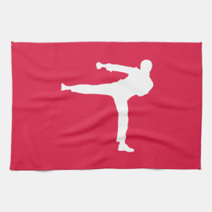 Crimson Red Martial Arts Tea Towel