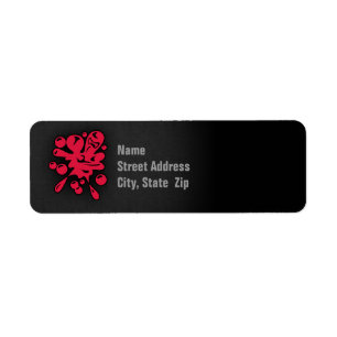 Crimson Red Paintball Return Address Label