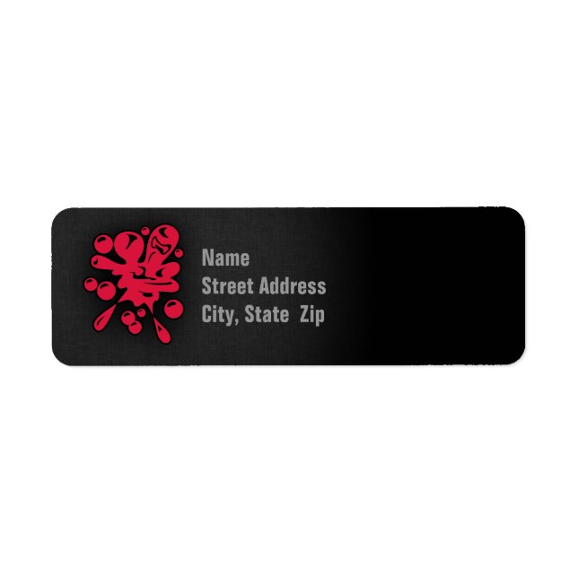 Crimson Red Paintball Return Address Label (Front)