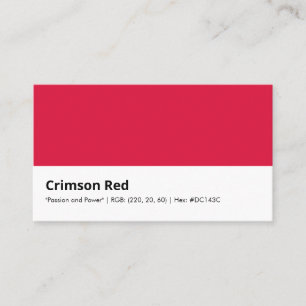 Crimson Red "Passion and Power" Business Card