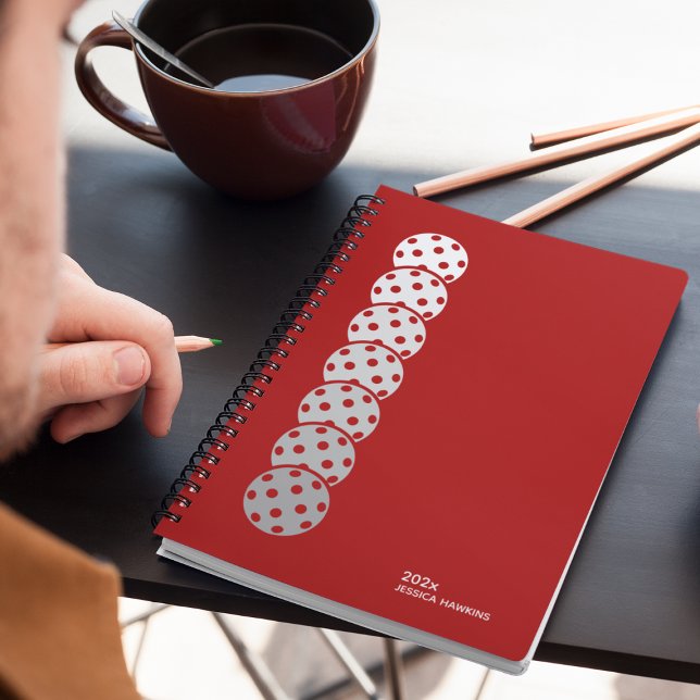 Crimson Red Pickleball Personal Weekly Planner (Creator Uploaded)