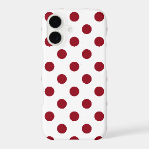 Crimson Red Polka Dots Circles