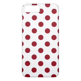 Crimson Red Polka Dots Circles iPhone 8 Plus/7 Plus Case