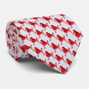 Crimson Red Posh Poodle Tie