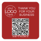 Crimson Red QR Code Smart Contact