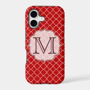 Crimson Red Quarterfoil Monogram IPHONE 5 Case