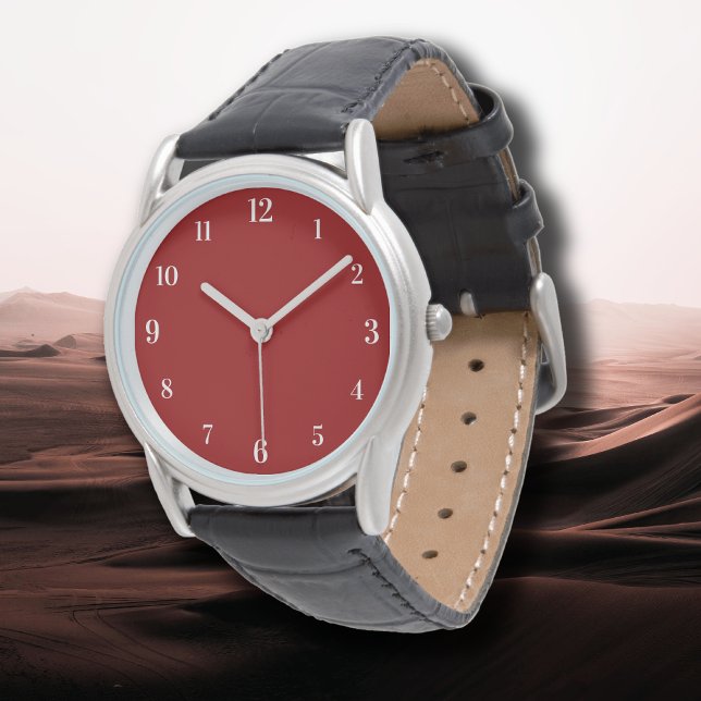 Crimson Red Solid Colour | Classic | Elegant Watch (Creator Uploaded)