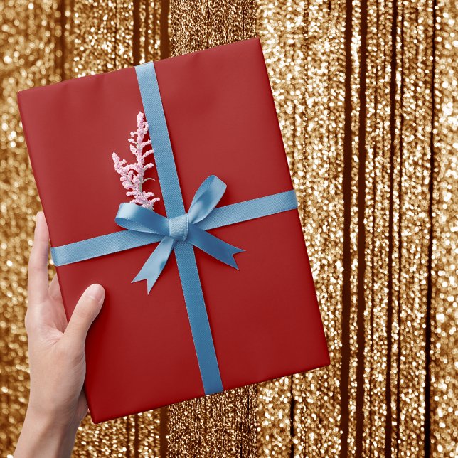 Crimson Red Solid Colour Wrapping Paper (Creator Uploaded)