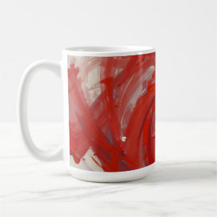 Crimson Red Spiral Abstract Painting Coffee Mug